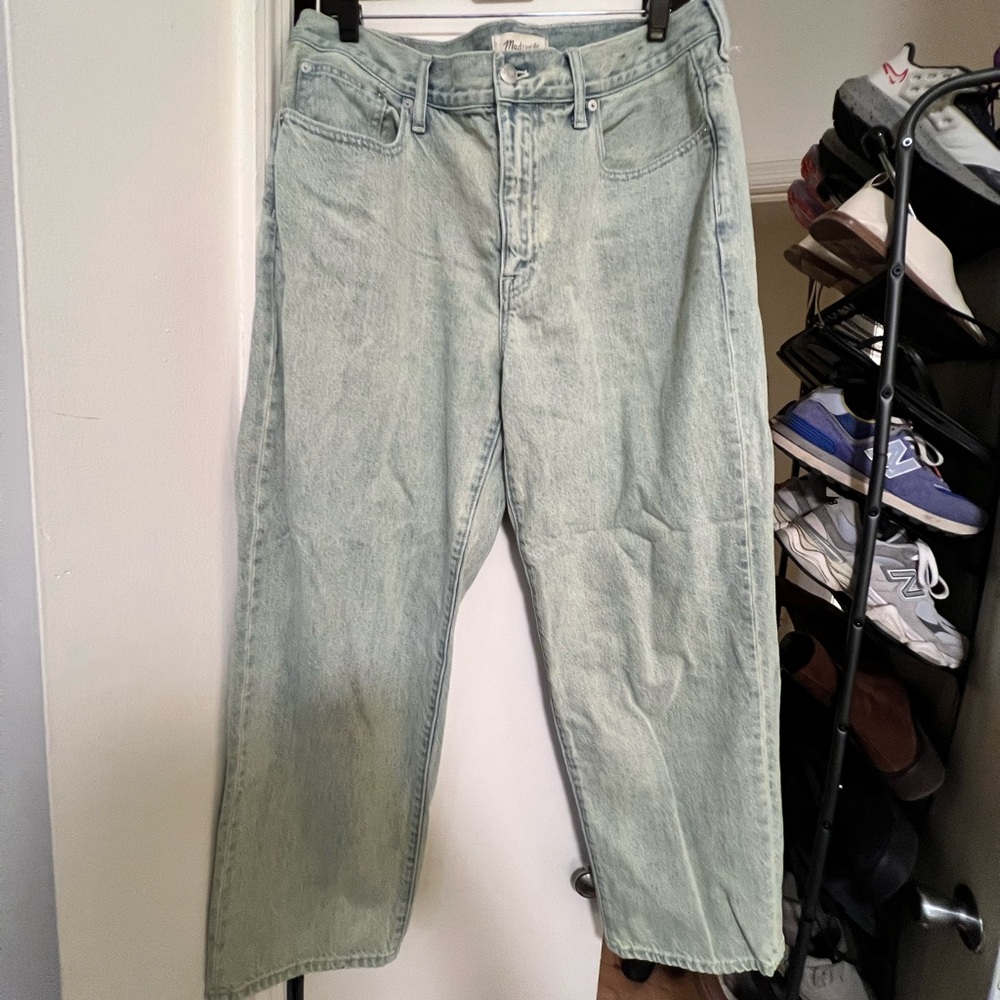 Madewell The Dadjean in Pale Daffodil Acid Wash Edition